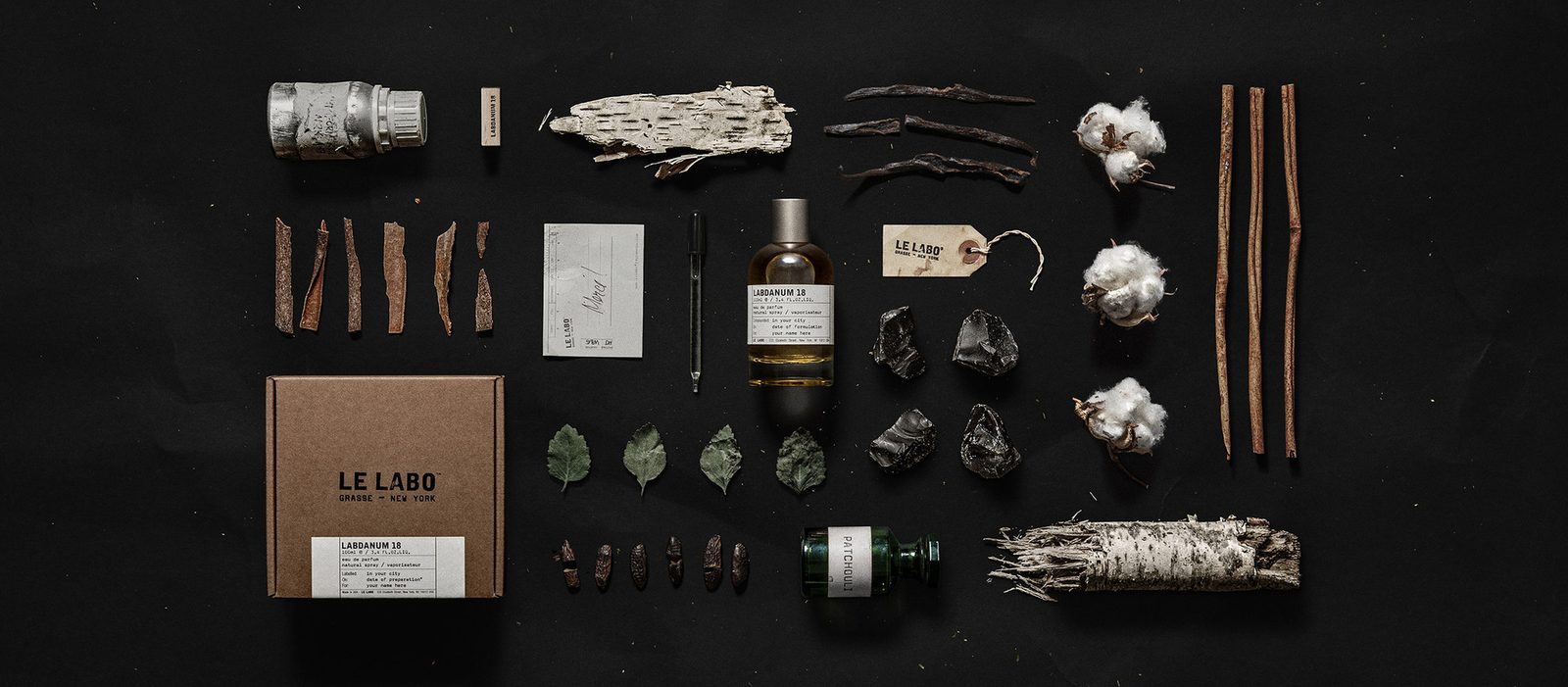 Le Labo Labdanum 18 eau de parfum bottle with labdanum resin and patchouli